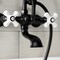 Kingston Brass AE559T0 7-Inch Wall Mount Tub Faucet with Hand Shower, Matte Black AE559T0 - alternate 3